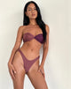 Immagine di Linda Twist Bikini Top in Deep Mauve Plum