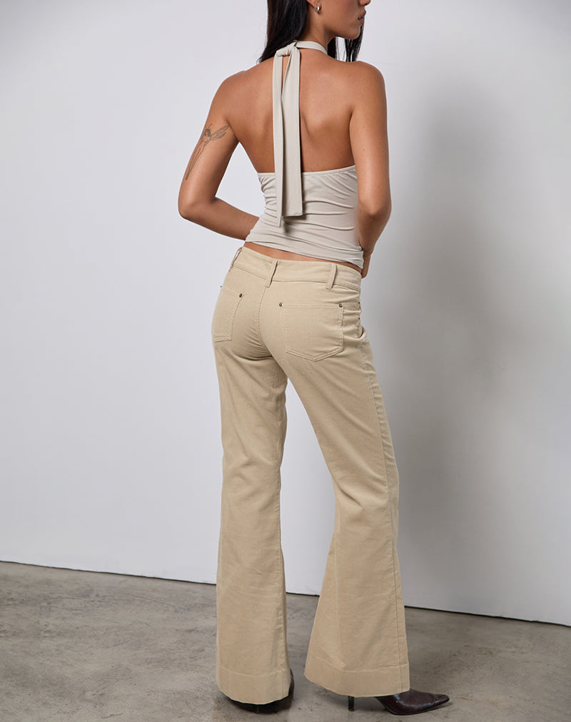 Immagine di Lintira Pantaloni a gamba stretta in twill sabbia