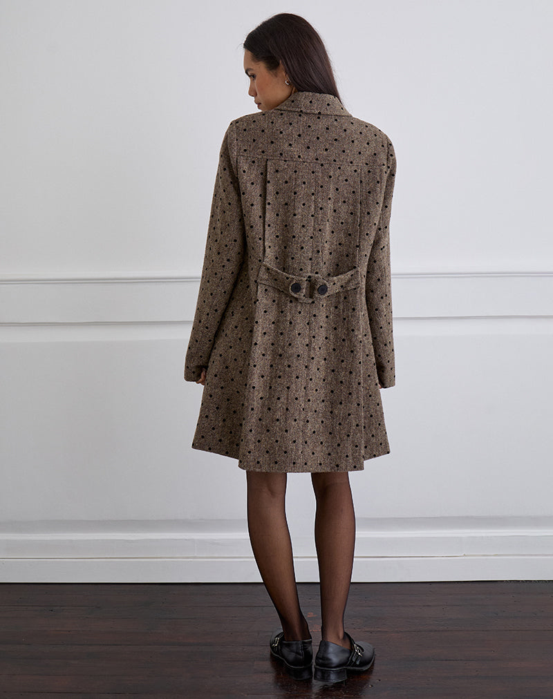 Immagine di Lirena Cappotto lungo a pois marrone