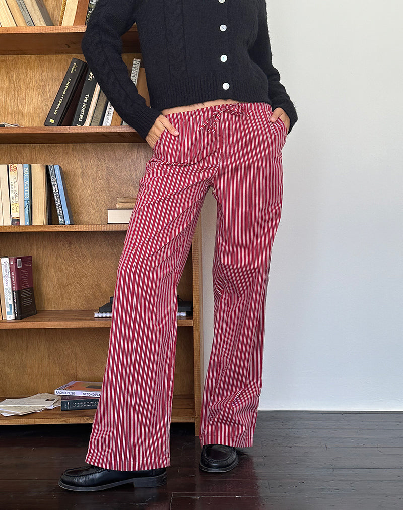 Immagine di Lirura Pantalone casual a righe marrone