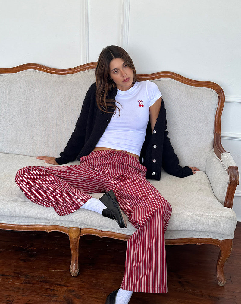 Immagine di Lirura Pantalone casual a righe marrone