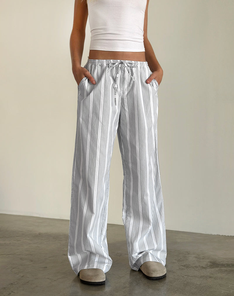 Immagine dei pantaloni Lirura a righe verticali grigie