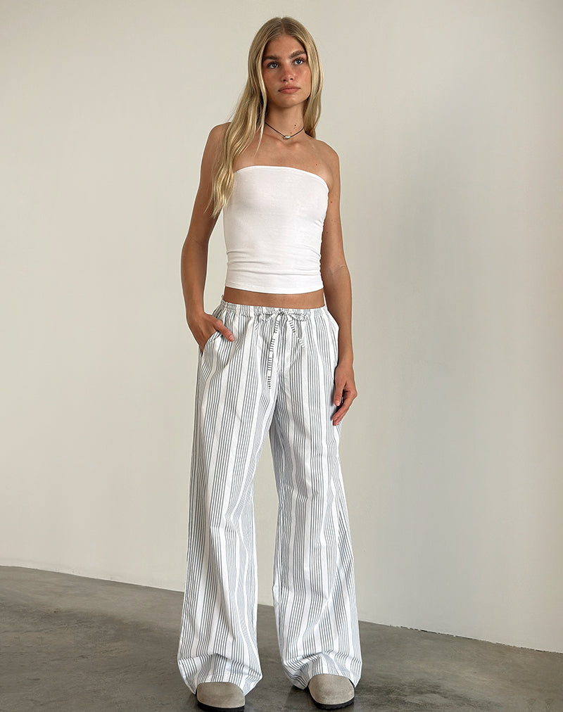 Immagine dei pantaloni Lirura a righe verticali grigie