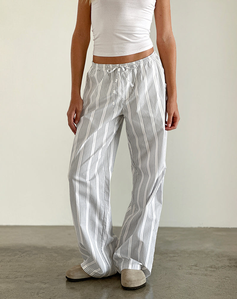 Immagine dei pantaloni Lirura a righe verticali grigie