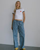 immagine dei pantaloni Lirura in Popplin Formal Stripe Navy