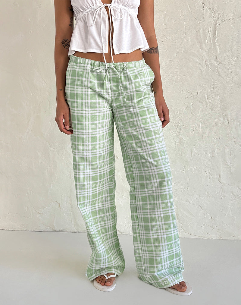 Pantaloni Lirura in tela da tavola Neo Mint