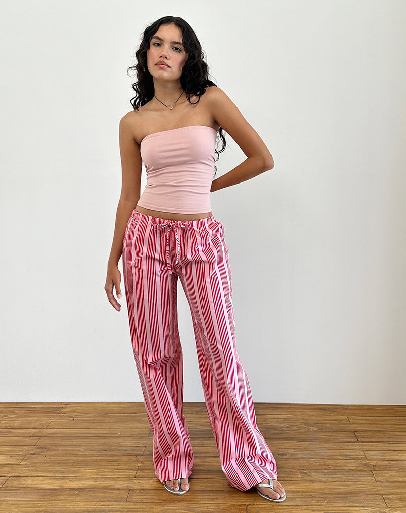 immagine dei pantaloni Lirura a righe verticali rosse