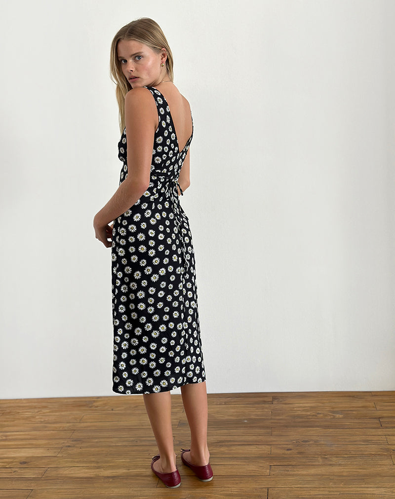 Immagine di Lisheva Midi Dress in Grunge Daisy Nero