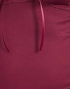Maglia slinky borgogna con pizzo