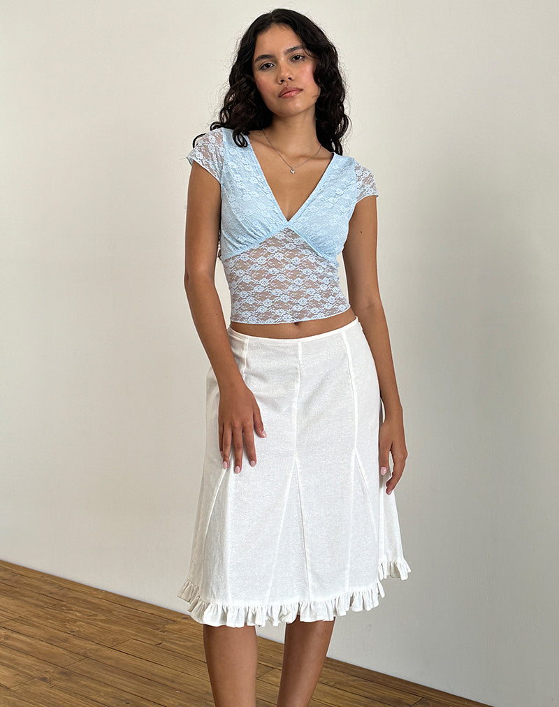 Immagine di Livra Top in Pizzo Trifoglio Blu