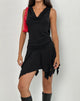 Immagine di Lizella Hem Mini Dress in Cupro Nero