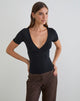 Immagine del top crossover Lobos in jersey di rayon nero