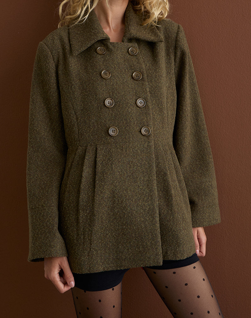 Cappotto Locarti in spigato d'oliva