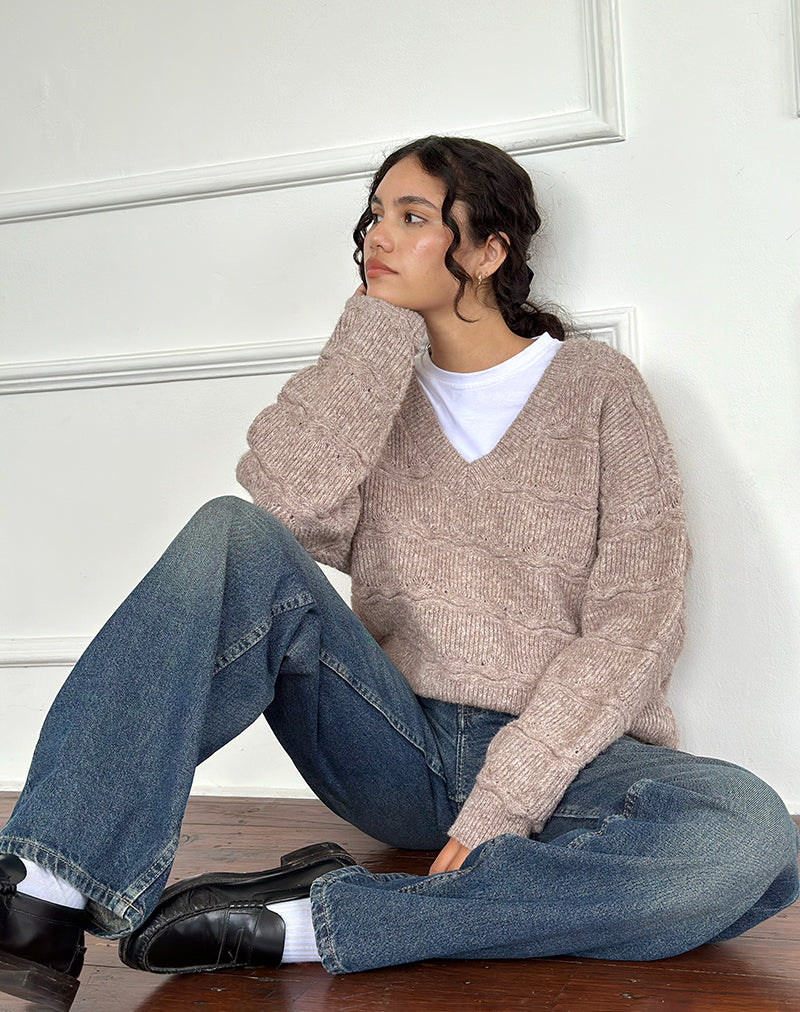 Maglia oversize Loka in mandorla