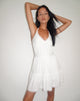 Immagine di Londyn Tiered Halter Mini Dress in Off White