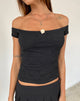 Top Lonnie Bardot in pizzo rosa nero