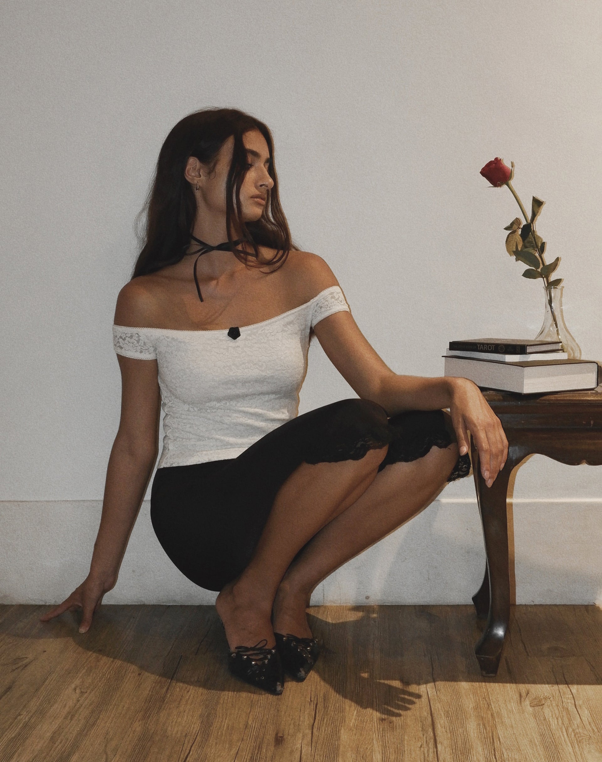 Immagine di Lonnie Bardot Top in pizzo rosa avorio