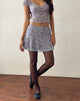 immagine di Friska Mini Skirt in Purple Botanist Flock