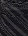 Irregolare a righe grigio nero