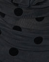 Grande polka flock nero