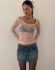 Immagine della minigonna in denim a vita bassa in Desert Wash
