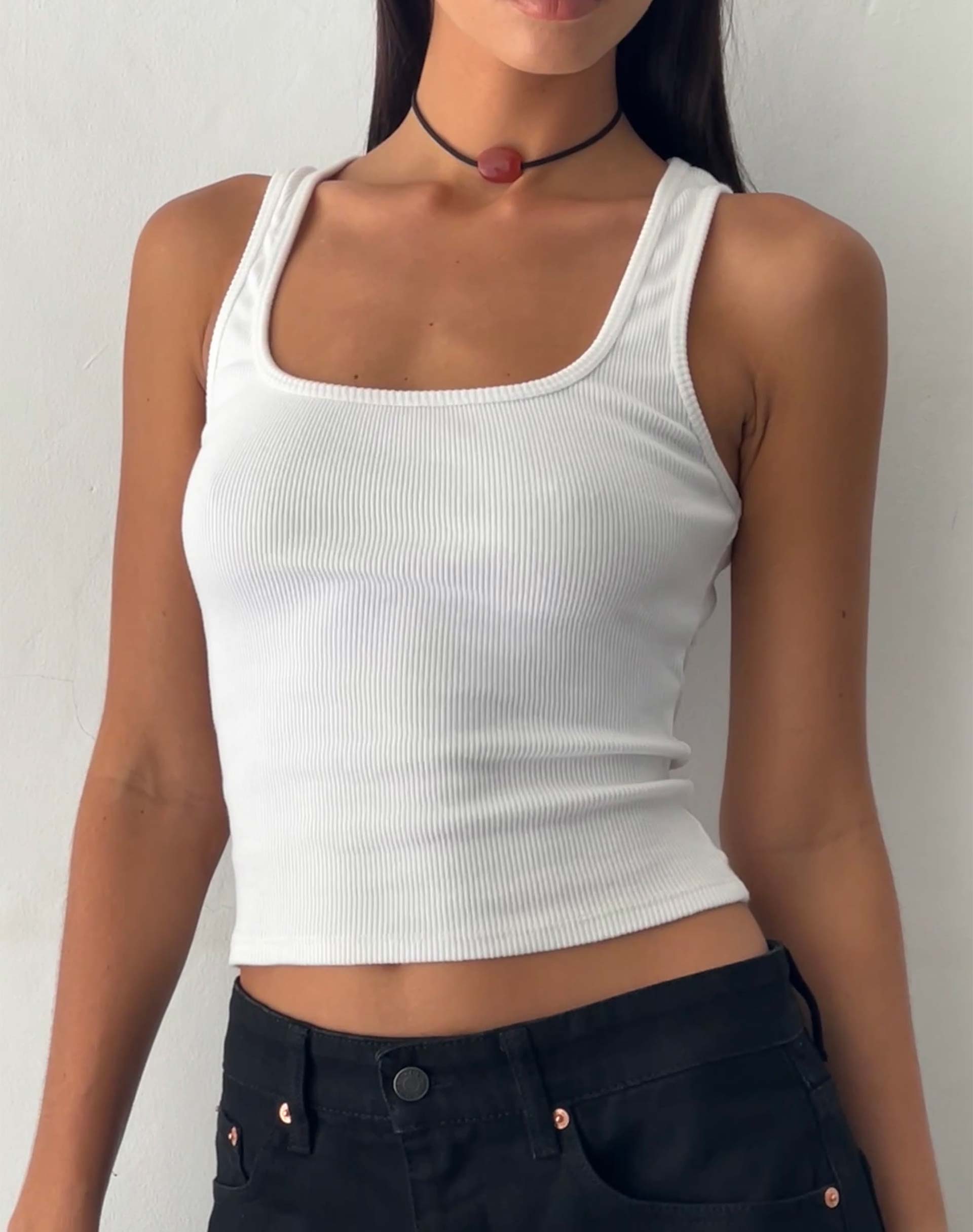 immagine di Roxe Vest Top in bianco