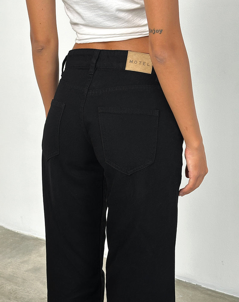 Immagine dei jeans Parallel a vita bassa in nero