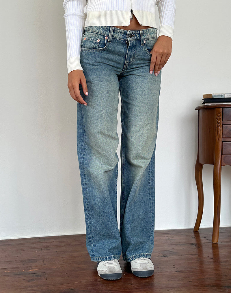 Immagine di Low Rise Parallel Jean in verde mare