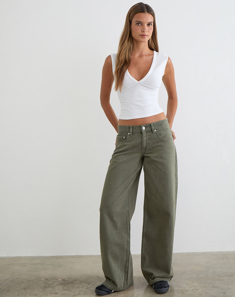 Immagine dei jeans Low Rise Roomy in Olivine