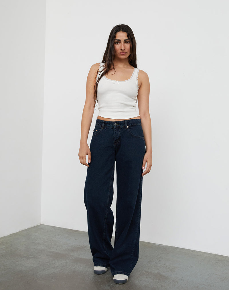 Immagine dei jeans a vita bassa in Blue Ink