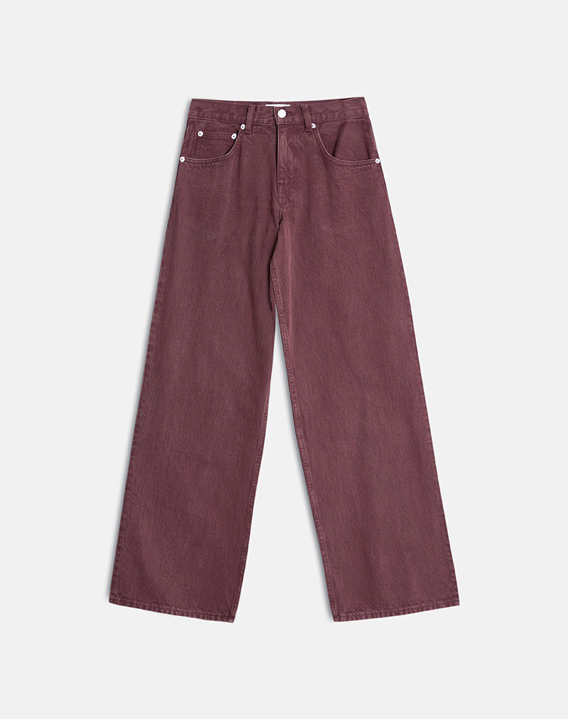 Immagine dei jeans Low Rise Roomy in bordeaux