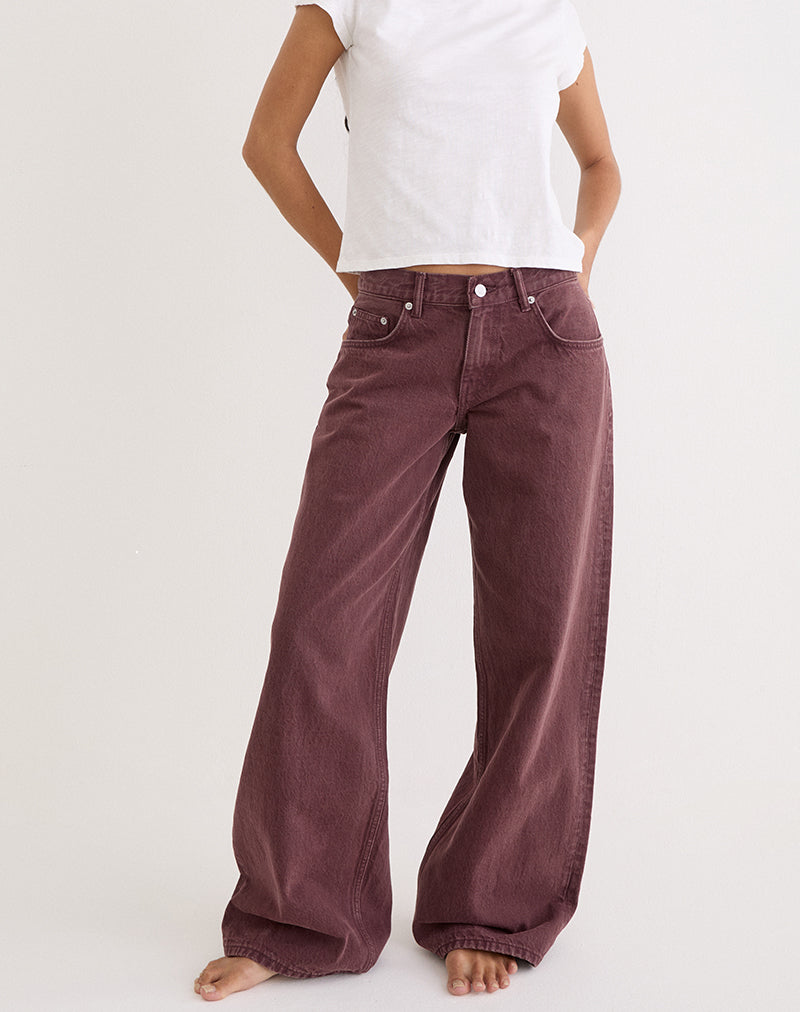 Immagine dei jeans Low Rise Roomy in bordeaux