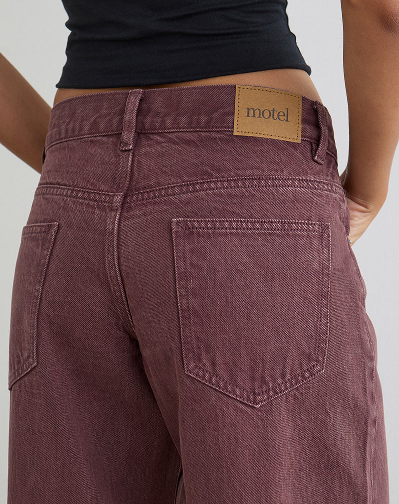 Immagine dei jeans Low Rise Roomy in bordeaux