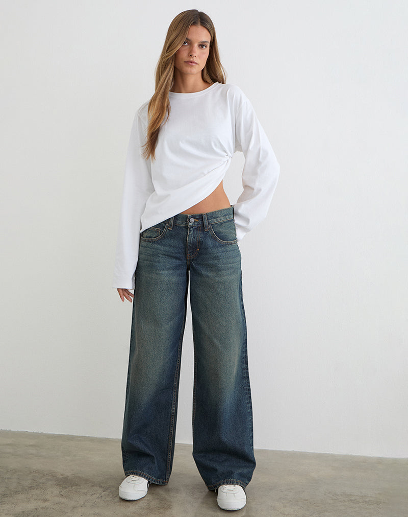 Immagine dei jeans Low Rise Roomy in verde sporco