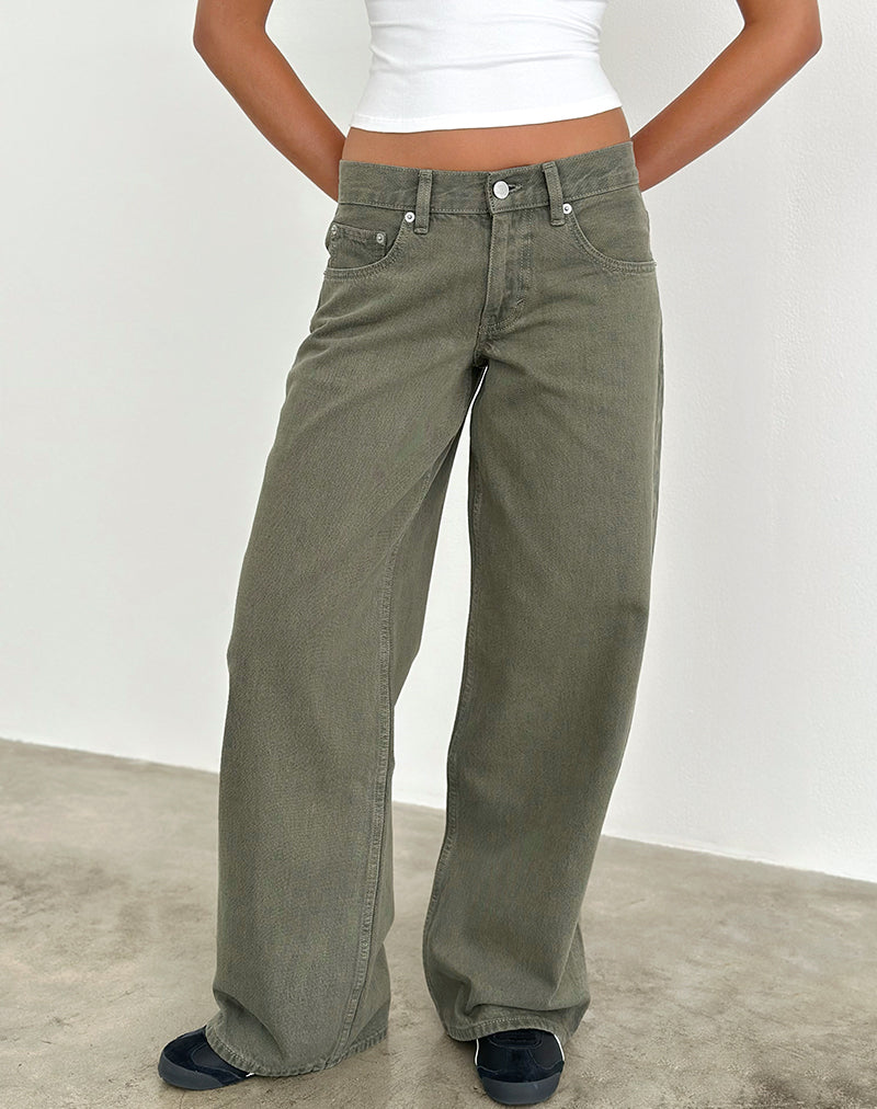 Immagine dei jeans Low Rise Roomy in Olivine