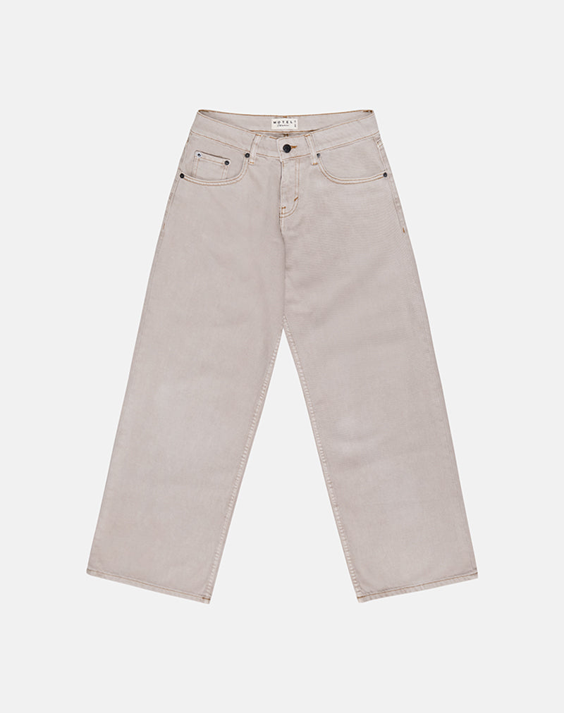 Immagine dei jeans larghi a vita bassa in Pebble