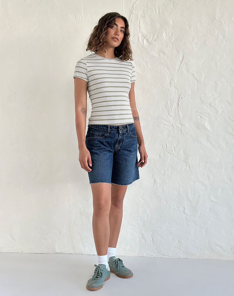 Immagine di Roomy Mid Rise Jorts in Mid Blue Used