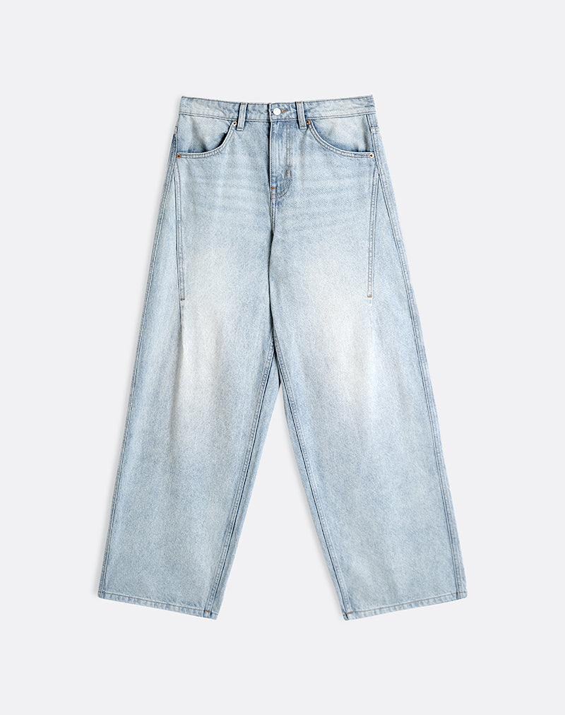 Immagine di Jeans a vita bassa in lavaggio blu Breeze