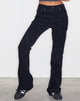 Immagine dei jeans Bootleg a vita bassa in corda nera