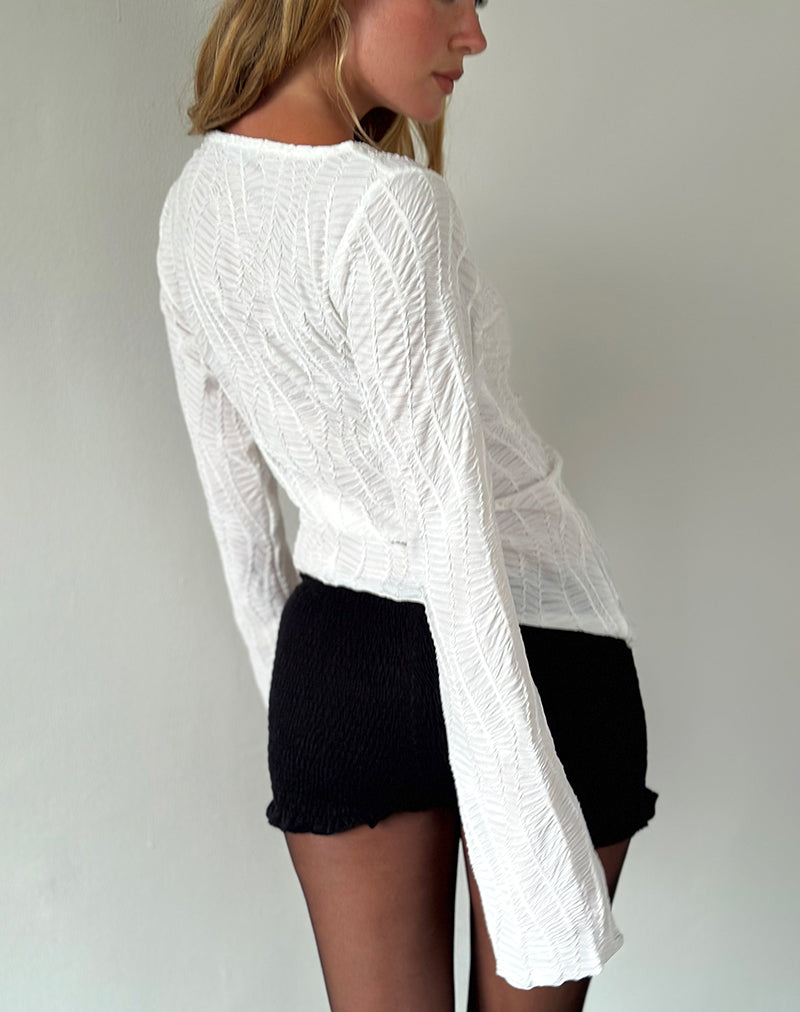 Immagine di Lucca Ripple Top Jacquard Bianco