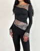 Immagine di Lucca Top in pizzo stampato Leopard