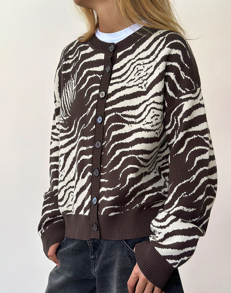Cardigan Luceta in maglia Wild Animal