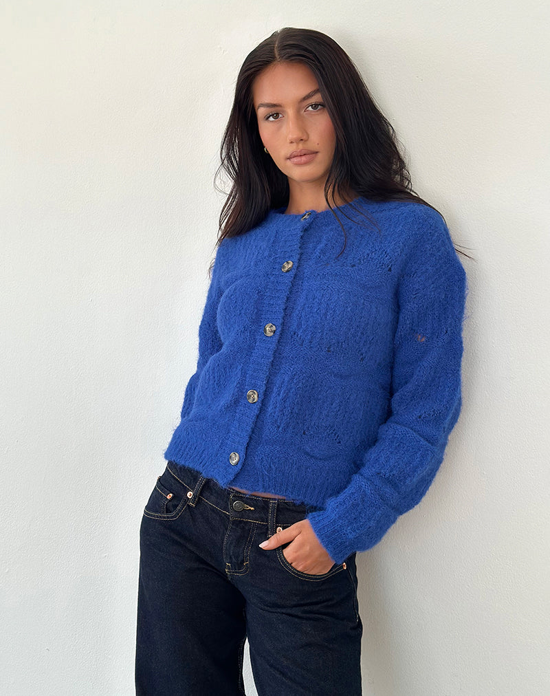Immagine del Cardigan Luciana in blu cobalto
