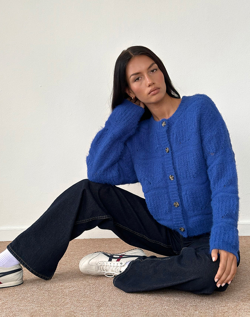 Cardigan Luciana in blu cobalto