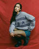 Immagine del maglione Lulees a stelle e strisce grigio
