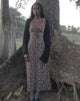 Immagine di Lunama Midi Dress in Botanist Flock Dark Taupe