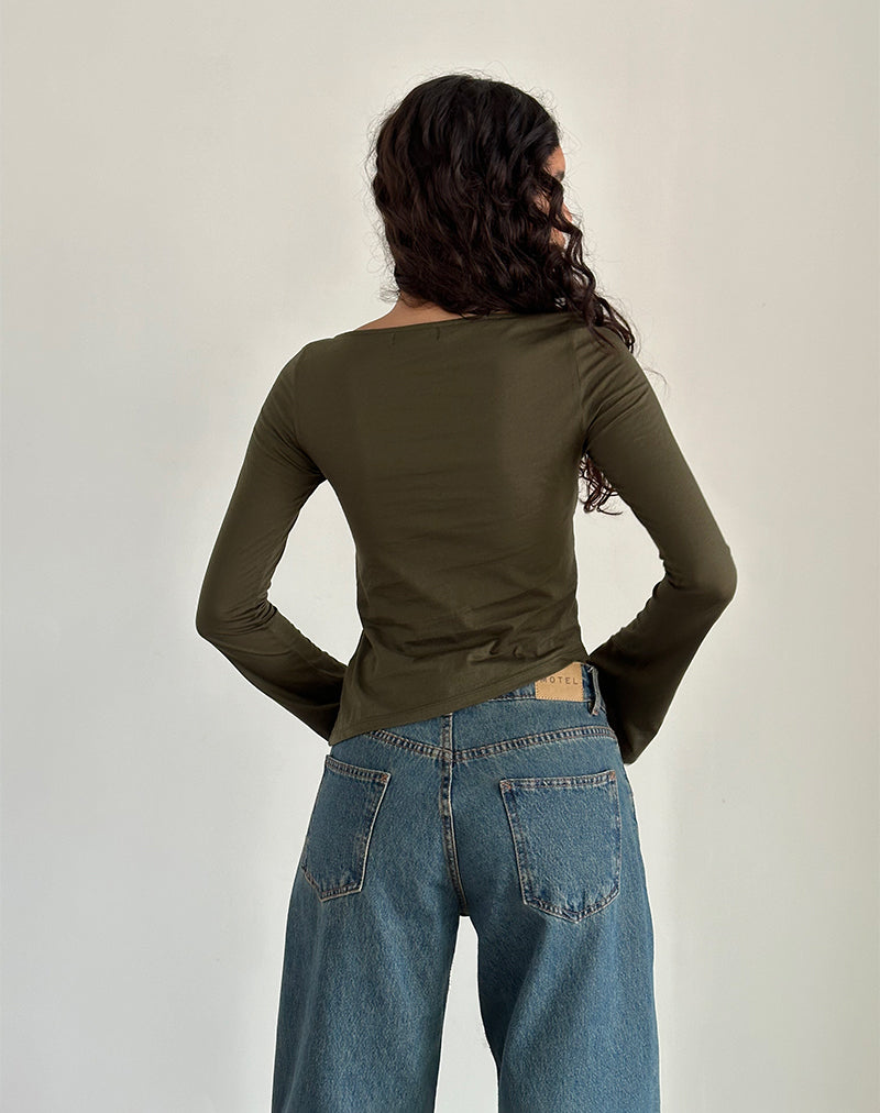 Immagine di Lunica Top in Jersey Tissue Olive