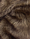 Pelliccia ecologica lunga marrone