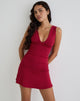 Immagine di Luscian Mini Dress in rosso con stampa a micropolka nera