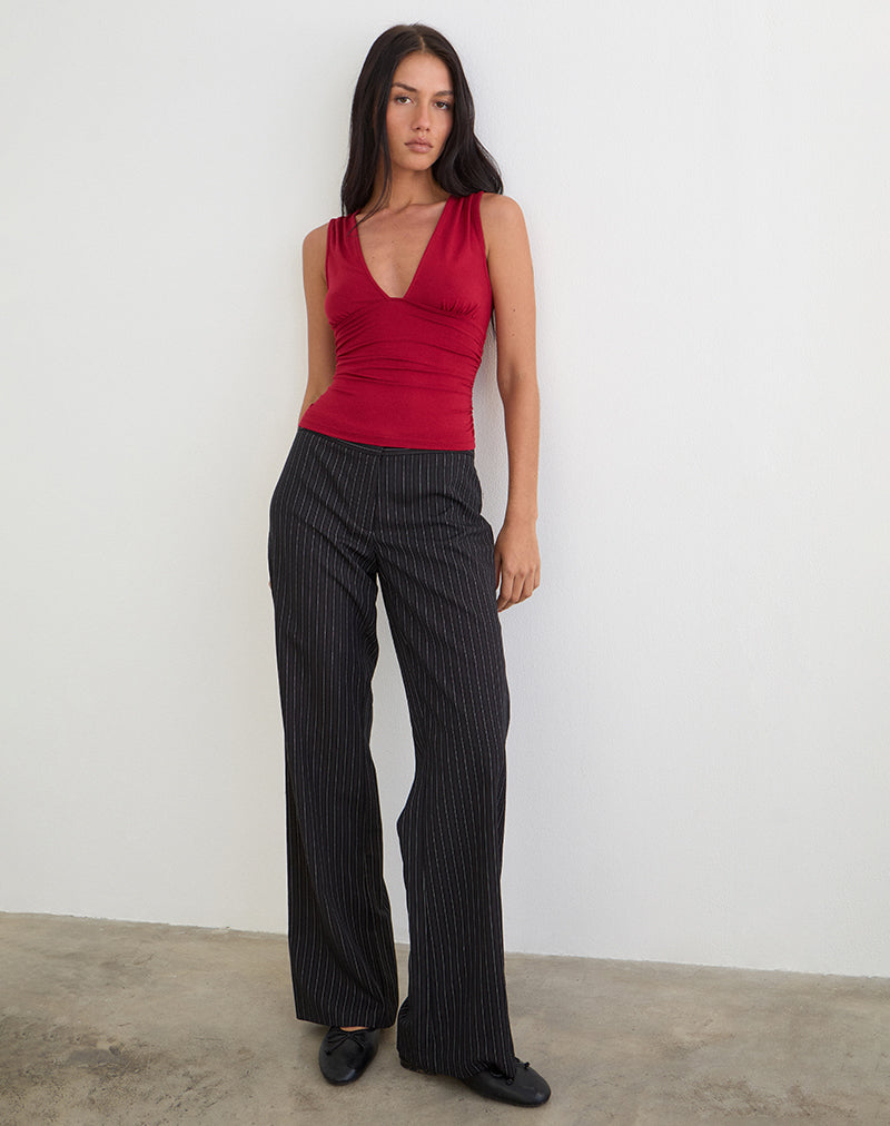 Immagine del top Lycia Plunge in rosso adrenalina